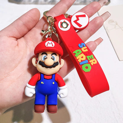 Oyun Süper Mario Bros Anahtarlık Anime Figürü Araba Dekorasyonu Sırt Çantası Kolye Aksesuarları Çocuk Oyuncak Noel Doğum Günü Hediyeleri