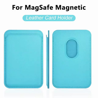 Magsafe-funda magnética de cuero para iPhone, carcasa de lujo con tarjetero para modelos 13, 12, 16, 14 Pro Max, 15Pro, S24