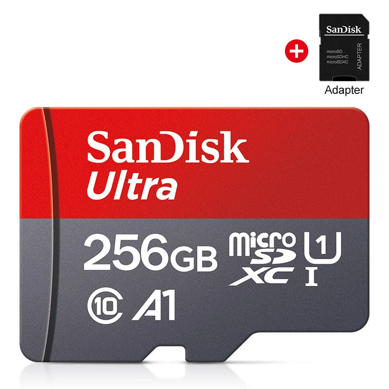 Sandisk Ultra A1 Micro SD Kart 128GB Sınıf 10 Flash TF Kart 128GB Hafıza Kartı 128gb hafıza diski akıllı telefon için + SD Adaptörü