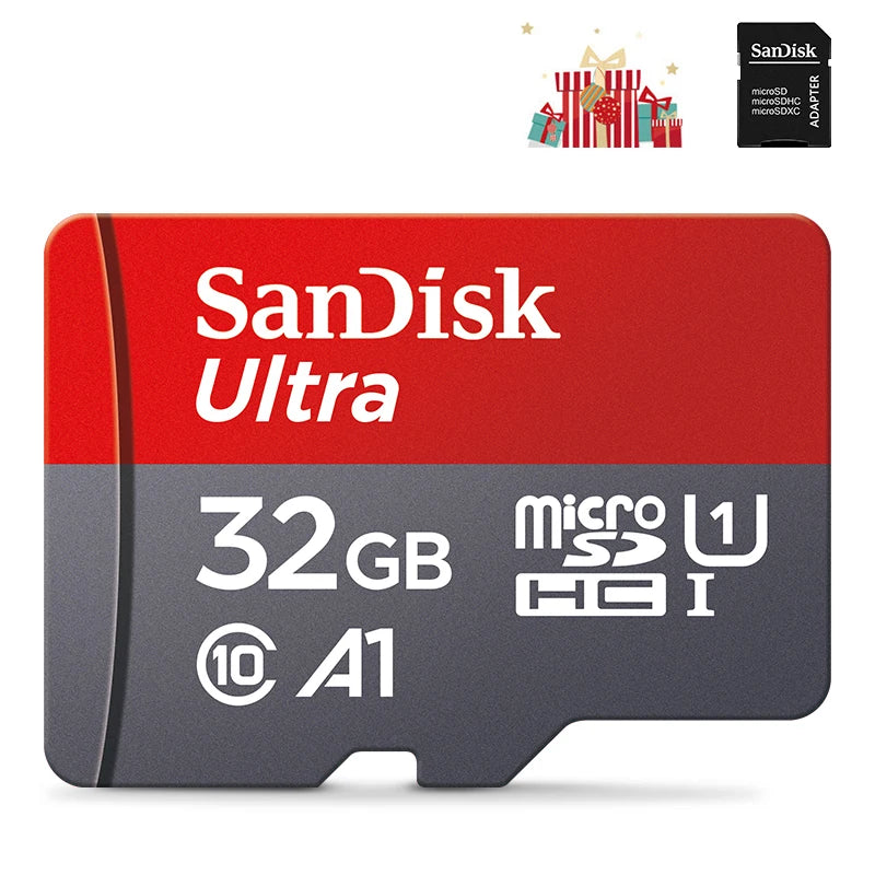 Sandisk Ultra A1 Micro SD Kart 128GB Sınıf 10 Flash TF Kart 128GB Hafıza Kartı 128gb hafıza diski akıllı telefon için + SD Adaptörü