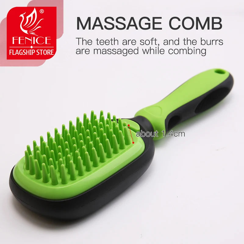 enice 5 In 1 Grooming Combs Tools Dematting Deshedding Brush Pet Dog Hair Removal Comb Brushes For Dogs Cat Bath Massage