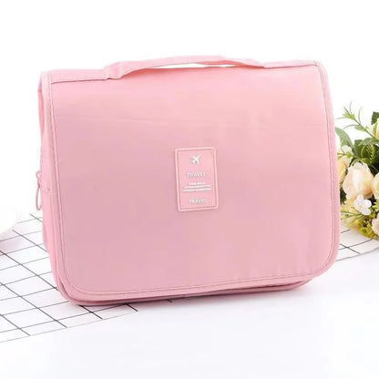 Nylon Hook Cosmetic Bag Women Makeup Bag High Capacity Toiletries Storage Pouch Travel Make Up Organizer Waterproof Beauty Bags