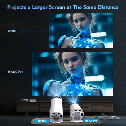 Magcubic Projektör HY300 Pro 4K Android 11 Çift Wifi6 260ANSI Allwinner H713 BT5.0 1080P 1280*720P Ev Sineması Açık Hava Projektörü