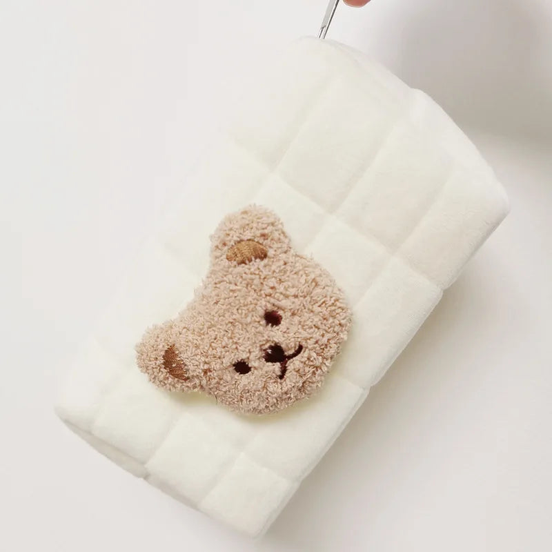 Cute Bear Baby Toiletry Bag Make Up Cosmetic Bags Portable Diaper Pouch Baby Items Organizer Reusable Cotton Cluth Bag for Mommy