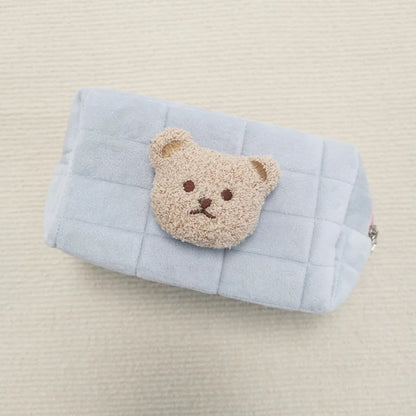 Cute Bear Baby Toiletry Bag Make Up Cosmetic Bags Portable Diaper Pouch Baby Items Organizer Reusable Cotton Cluth Bag for Mommy