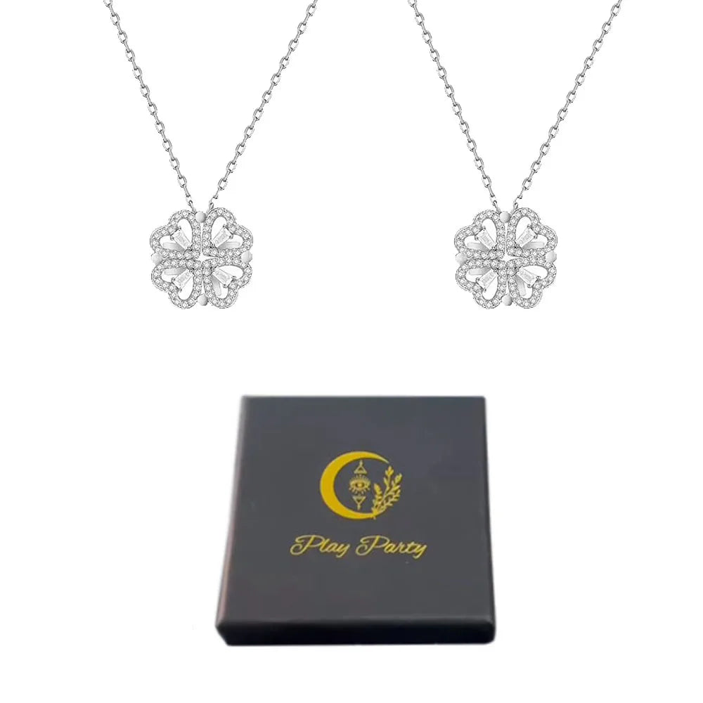 2024 Lucky Four-leaf Clover Necklace In Black Box With Logo For BR Shopper