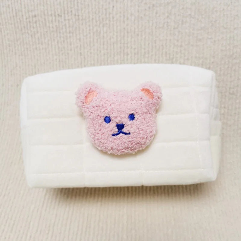 Cute Bear Baby Toiletry Bag Make Up Cosmetic Bags Portable Diaper Pouch Baby Items Organizer Reusable Cotton Cluth Bag for Mommy