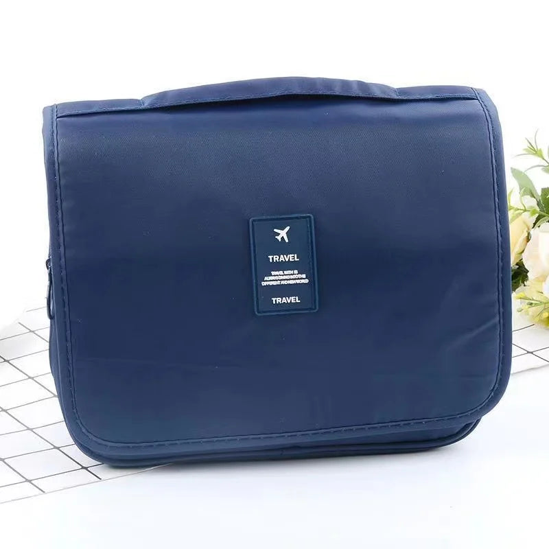 Nylon Hook Cosmetic Bag Women Makeup Bag High Capacity Toiletries Storage Pouch Travel Make Up Organizer Waterproof Beauty Bags