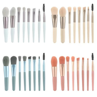 8Pcs Cosmetics Foundation Blush Powder Eyeshadow Blending Makeup Brush Soft Fluffy Makeup Brushes Beauty Tools Make Up Brushes