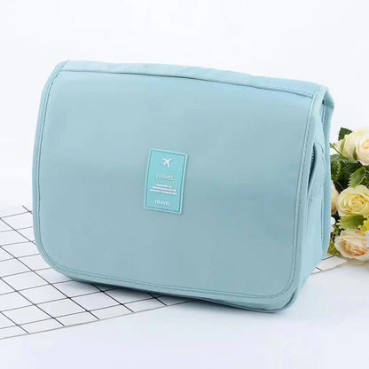 Nylon Hook Cosmetic Bag Women Makeup Bag High Capacity Toiletries Storage Pouch Travel Make Up Organizer Waterproof Beauty Bags