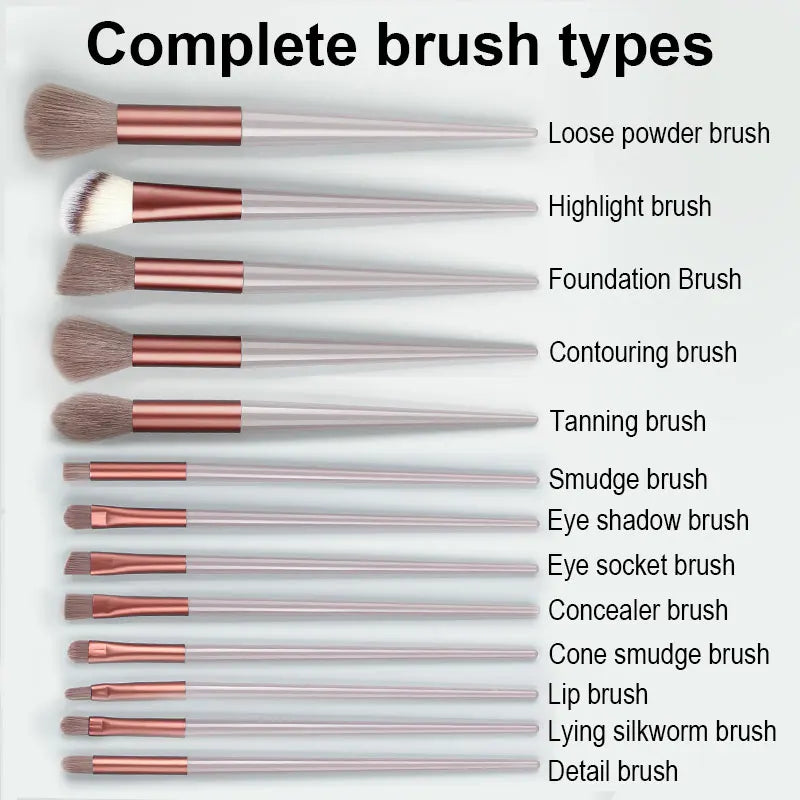 13Pcs Makeup Brushes Set for Women Cosmetic Beauty Foundation Powder Blush Eyeshadow Kabuki Blending Make Up Brush Beauty Tools