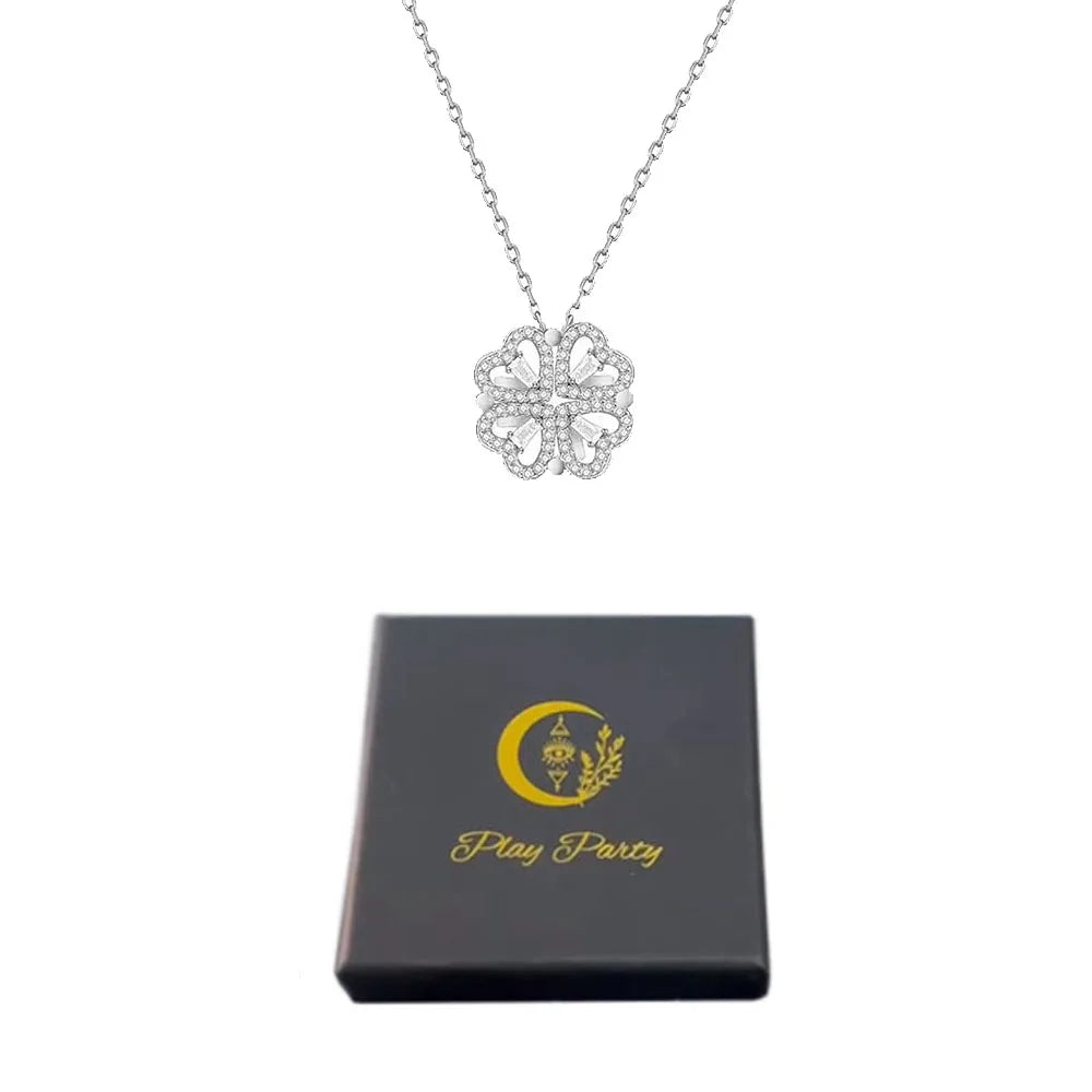 2024 Lucky Four-leaf Clover Necklace In Black Box With Logo For BR Shopper