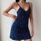 V-neck camisole dress-blue