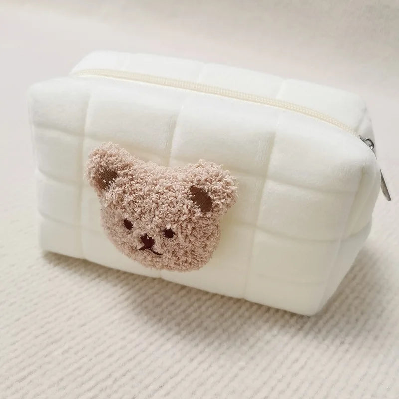 Cute Bear Baby Toiletry Bag Make Up Cosmetic Bags Portable Diaper Pouch Baby Items Organizer Reusable Cotton Cluth Bag for Mommy