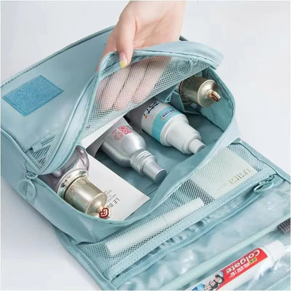 Nylon Hook Cosmetic Bag Women Makeup Bag High Capacity Toiletries Storage Pouch Travel Make Up Organizer Waterproof Beauty Bags