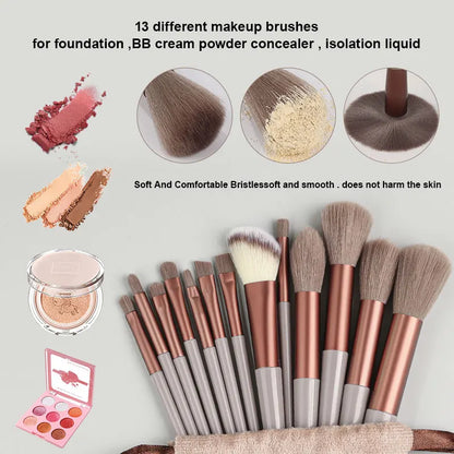 13Pcs Makeup Brushes Set for Women Cosmetic Beauty Foundation Powder Blush Eyeshadow Kabuki Blending Make Up Brush Beauty Tools