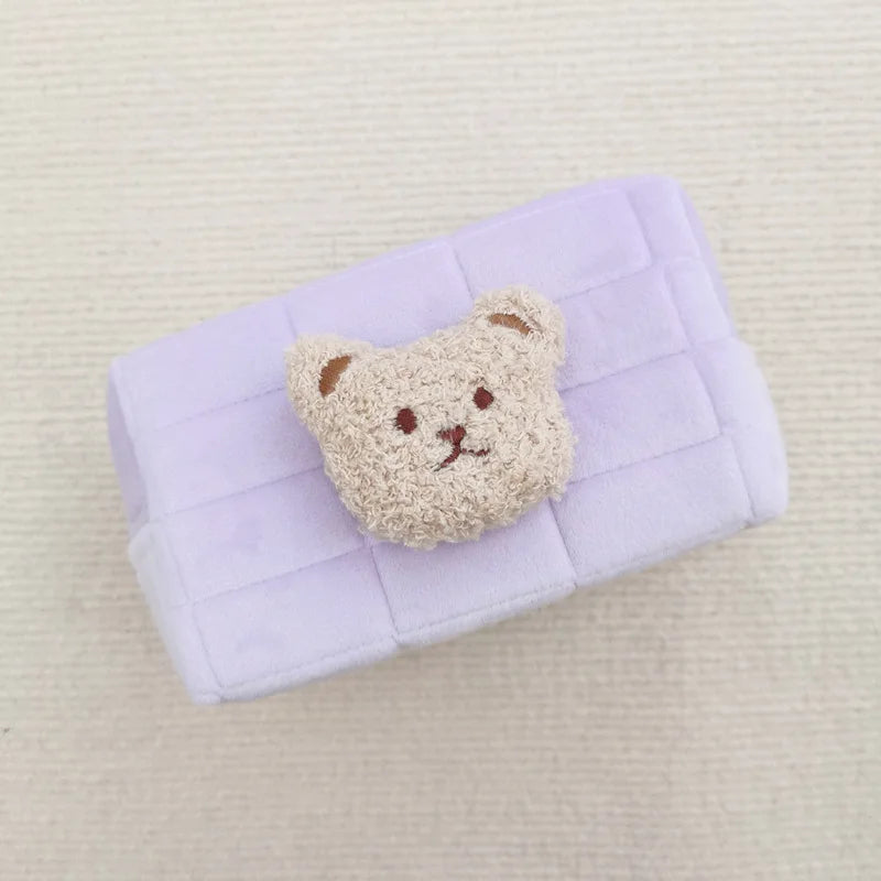 Cute Bear Baby Toiletry Bag Make Up Cosmetic Bags Portable Diaper Pouch Baby Items Organizer Reusable Cotton Cluth Bag for Mommy