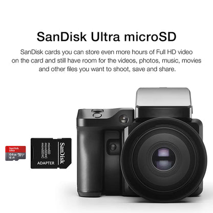 Sandisk Ultra A1 Micro SD Kart 128GB Sınıf 10 Flash TF Kart 128GB Hafıza Kartı 128gb hafıza diski akıllı telefon için + SD Adaptörü