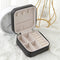 1PC Jewelry Organizer Display Travel Jewelry Zipper Case Boxes Earrings Necklace Ring Portable Jewelry Box Leather Storage