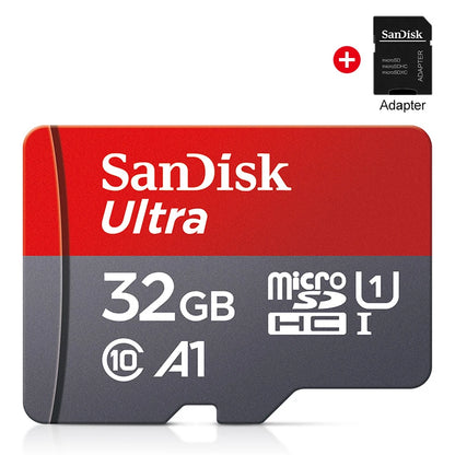 Sandisk Ultra A1 Micro SD Kart 128GB Sınıf 10 Flash TF Kart 128GB Hafıza Kartı 128gb hafıza diski akıllı telefon için + SD Adaptörü