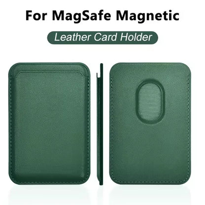 Magsafe-funda magnética de cuero para iPhone, carcasa de lujo con tarjetero para modelos 13, 12, 16, 14 Pro Max, 15Pro, S24